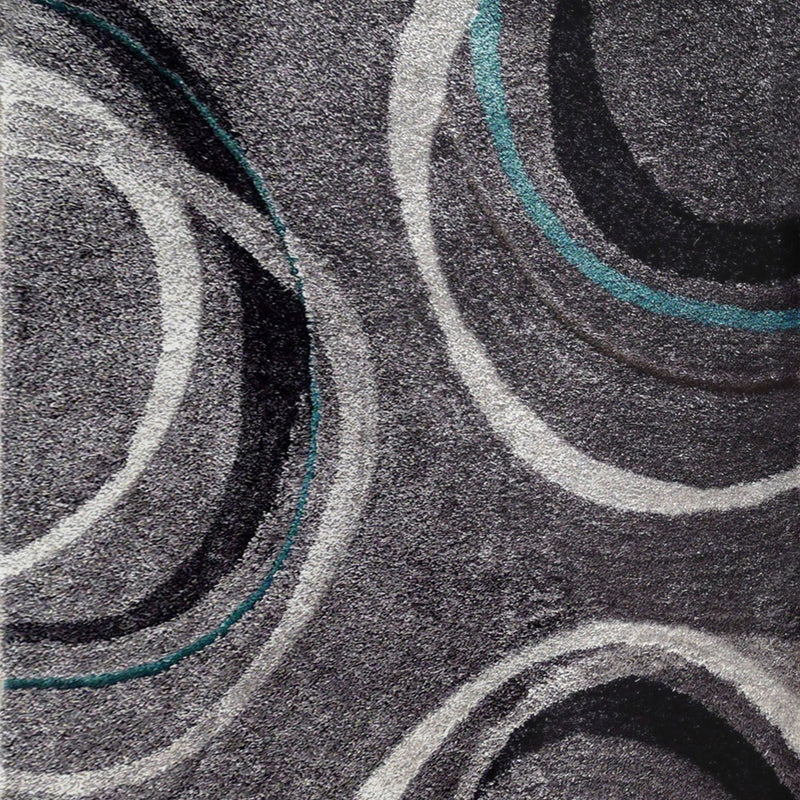 Lo-La Collection Polyester Fabric - Shag Area Rug, Gray, 5' X 7' (1 Piece)
