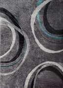 Lo-La Collection Polyester Fabric - Shag Area Rug, Gray, 5' X 7' (1 Piece)