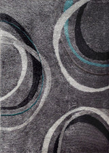 Lo-La Collection Polyester Fabric - Shag Area Rug, Gray, 5' X 7' (1 Piece)
