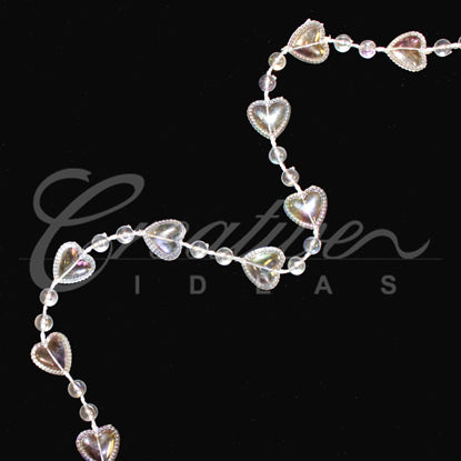 Love Heart Beads String-5 Yds (Iridescent)