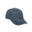 Adams Distressed Cap Cotton Twill Fabric - Navy, Distressed, Six-Panel, Low Profile, Curved Visor (1 Cap)