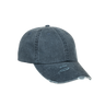 Adams Distressed Cap Cotton Twill Fabric - Navy, Distressed, Six-Panel, Low Profile, Curved Visor (1 Cap)