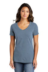 Port & Company® Women's Beach Wash® Garment-Dyed V-Neck Tee