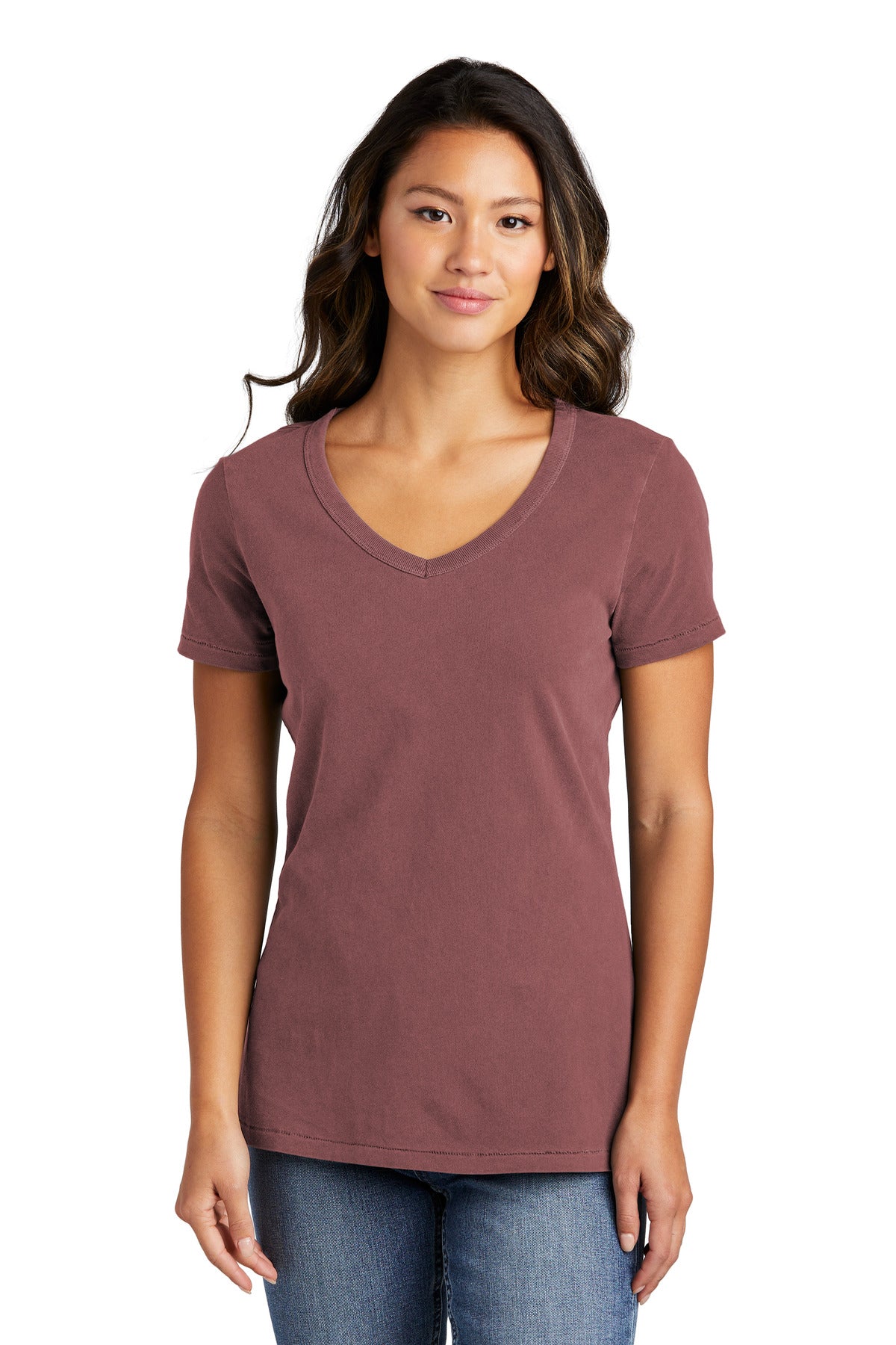 Port & Company® Women's Beach Wash® Garment-Dyed V-Neck Tee