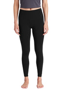 Sport Tek Women's High Rise 7/8 Performance Legging, supportive workout activewear bottoms