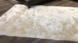 Shiny Glow Soft Plush Fluffy Shag Polyester Fabric - Solid Shiny, 3" Pile Height, Area Rug, White, 5' X 7' / 7'6" X 10'3" (1 Unit)