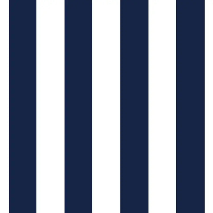 Navy White Stripe 1″ inch Satin Fabric