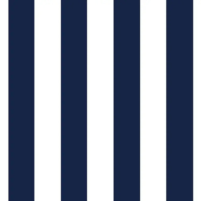 Navy White Stripe 1″ inch Satin Fabric