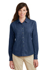 Port & Company® Women's Long Sleeve Value Denim Shirt