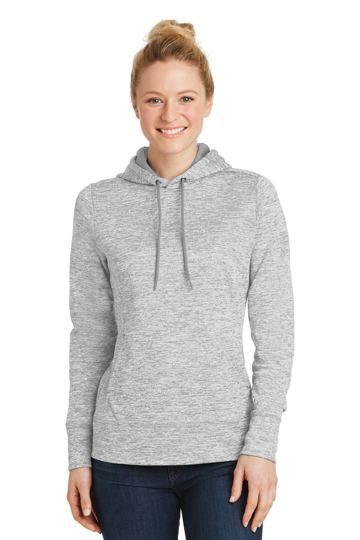 Sport-Tek® Women's PosiCharge® Electric Heather Fleece Hooded Pullover