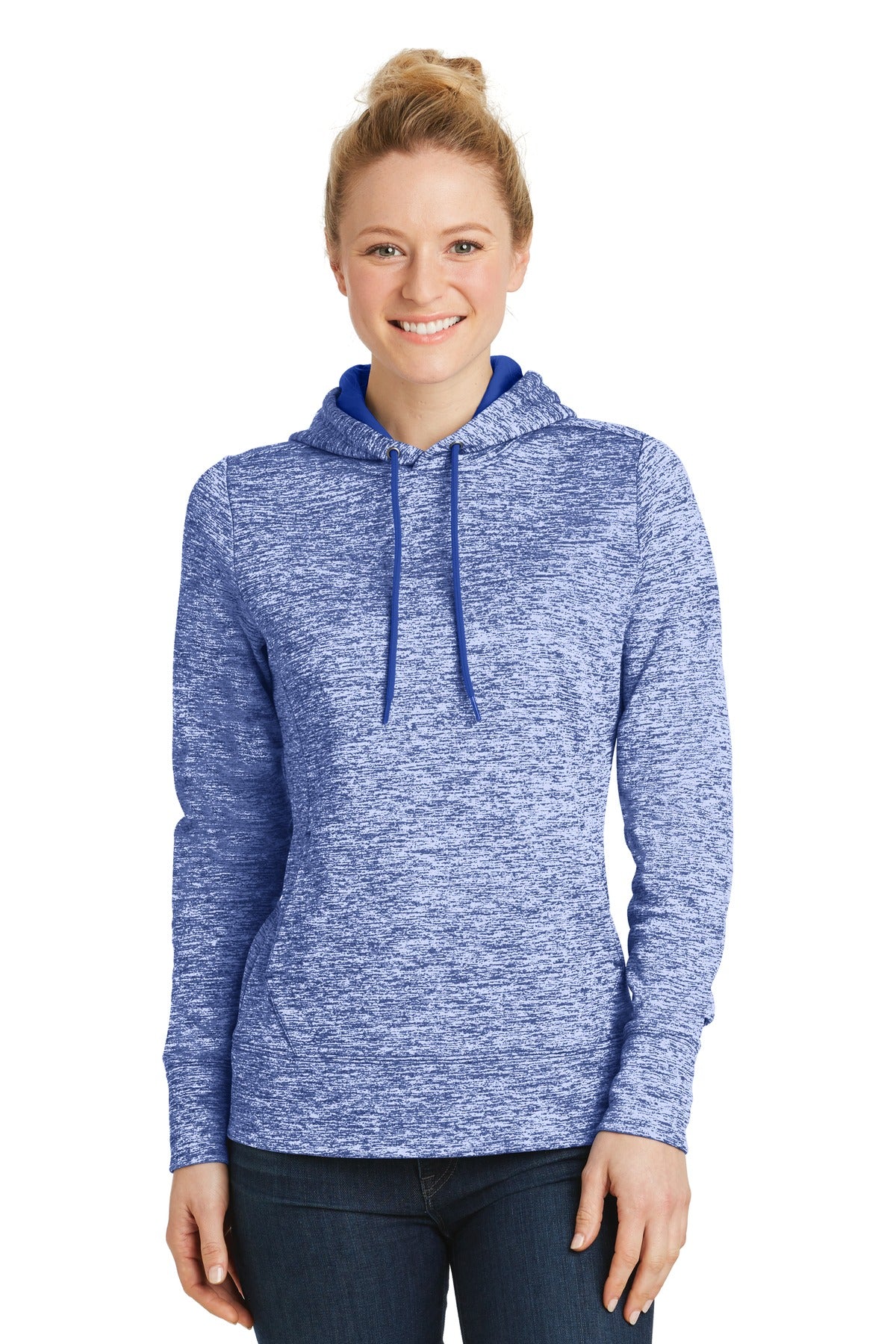 Sport-Tek® Women's PosiCharge® Electric Heather Fleece Hooded Pullover