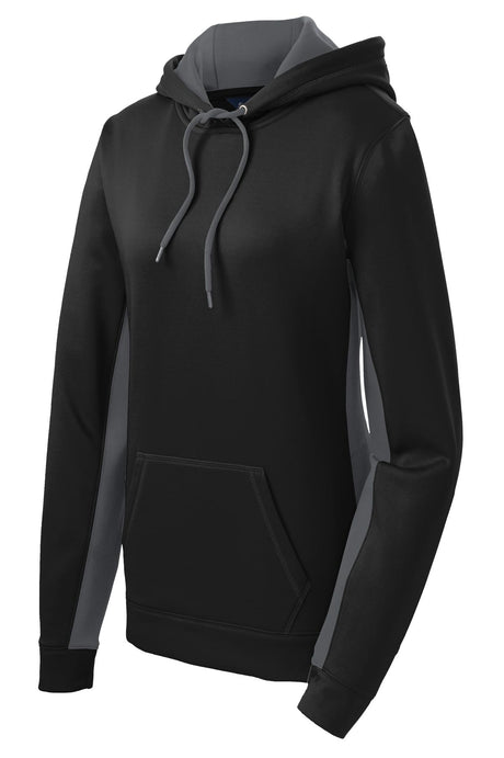 Sport-Tek® Women's Sport Wick Fleece Colorblock Hooded Pullover