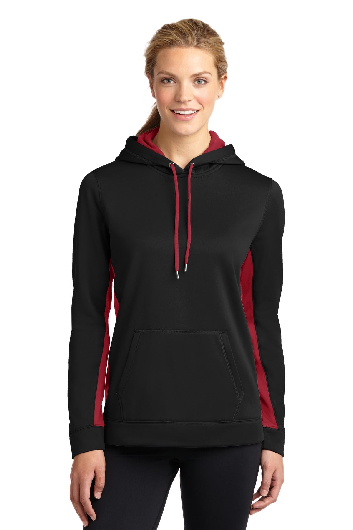 Sport-Tek® Women's Sport-Wick® Fleece Colorblock Hooded Pullover