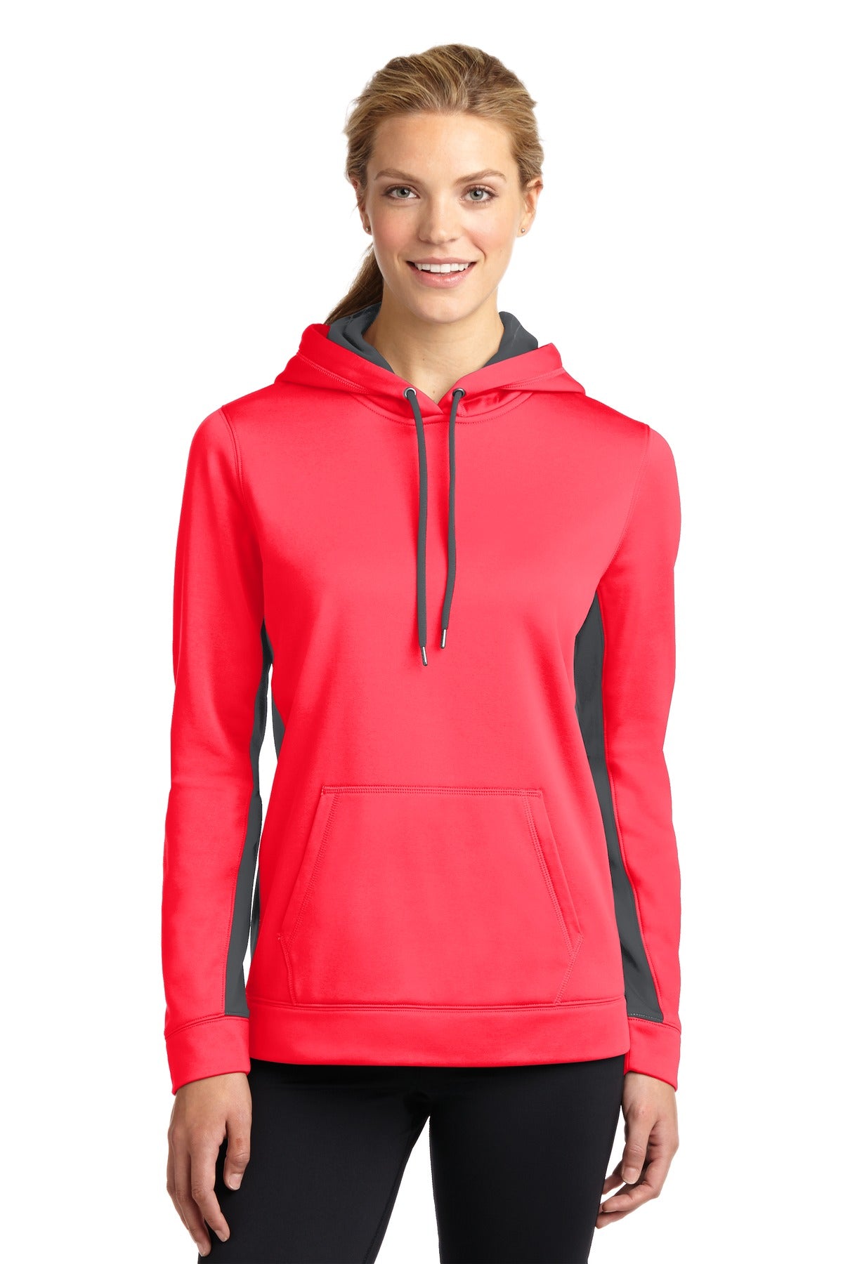 Sport-Tek® Women's Sport Wick Fleece Colorblock Hooded Pullover