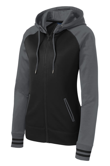 Sport-Tek® Women's Sport Wick Varsity Fleece Full-Zip Hooded Jacket