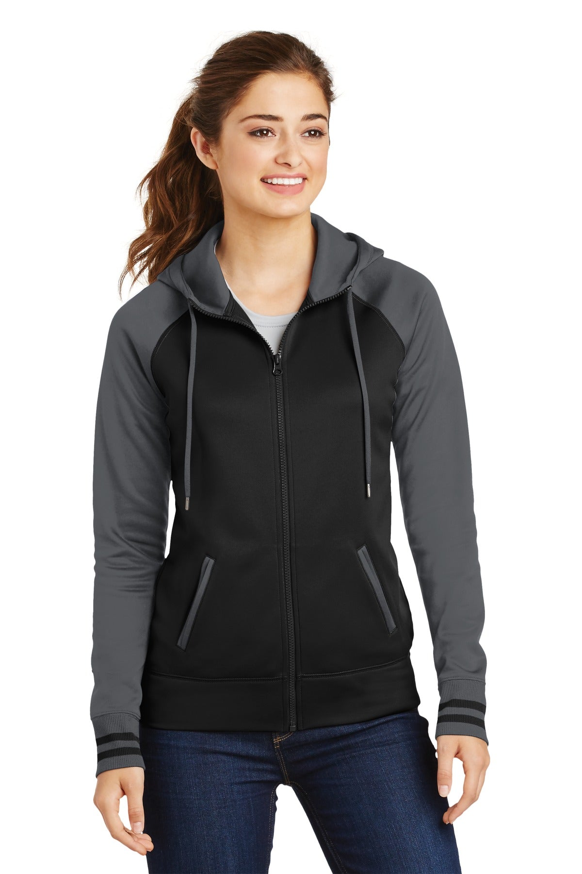 Sport-Tek® Women's Sport-Wick® Varsity Fleece Full-Zip Hooded Jacket