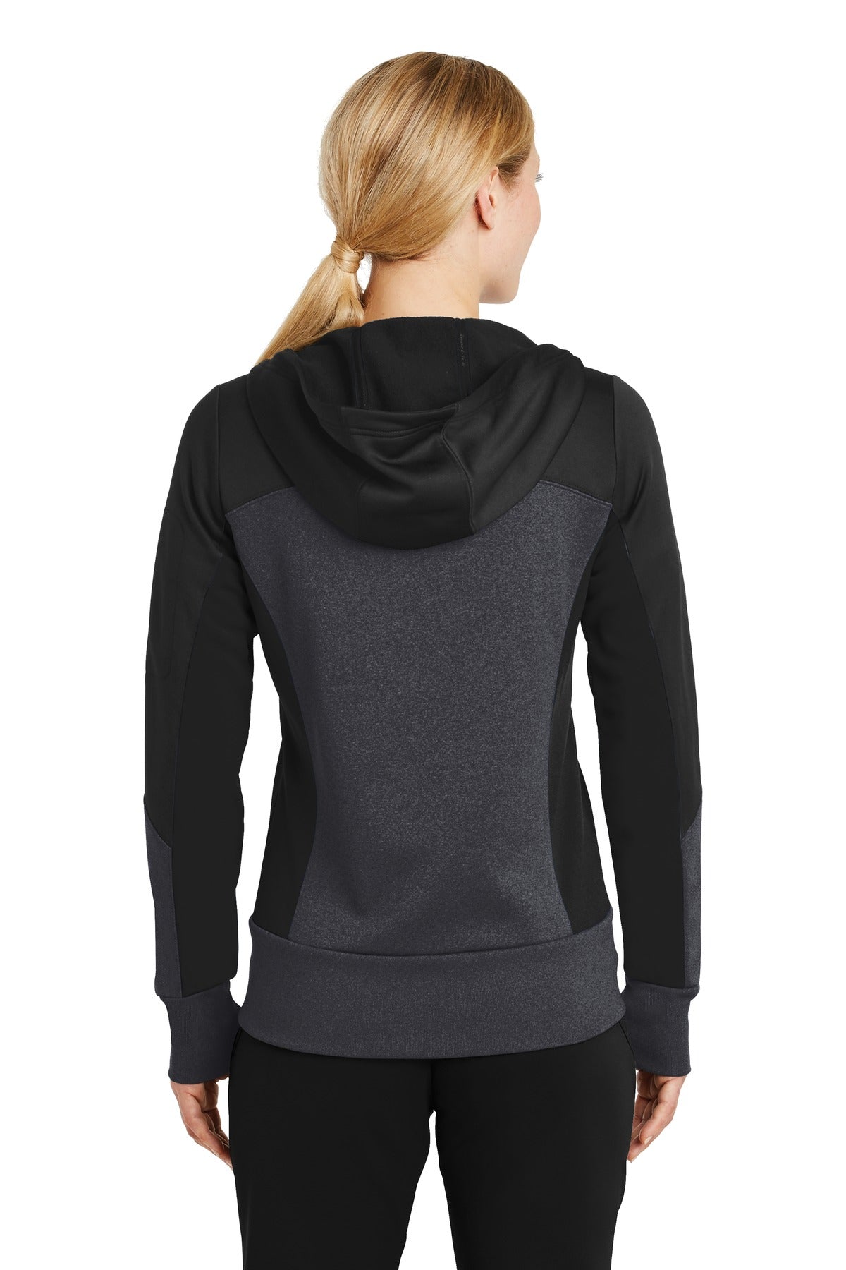 Sport-Tek® Women's Tech Fleece Colorblock Full-Zip Hooded Jacket