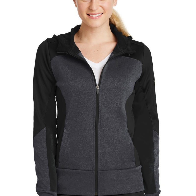 Sport-Tek® Women's Tech Fleece Colorblock Full-Zip Hooded Jacket