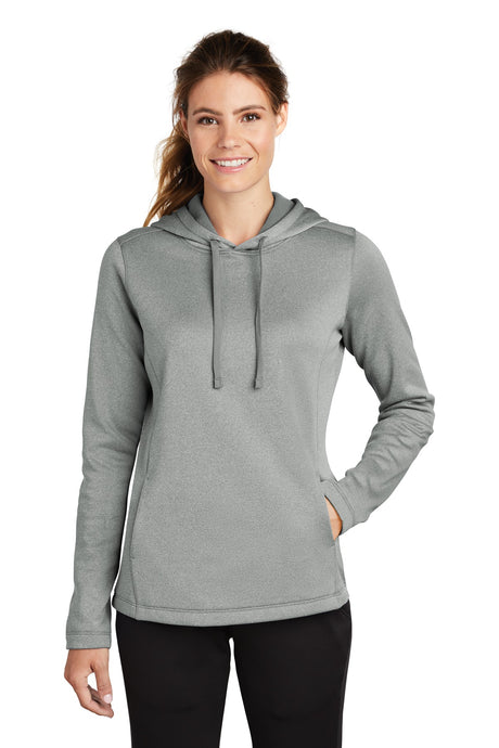 Sport-Tek ® Women's PosiCharge ® Sport-Wick ® Heather Fleece Hooded Pullover