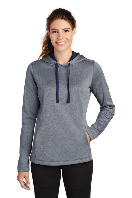 Sport-Tek ® Women's PosiCharge ® Sport-Wick ® Heather Fleece Hooded Pullover