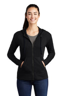 Chaqueta con capucha y cremallera completa de forro polar PosiCharge® Tri-Blend Wicking para mujer Sport-Tek®