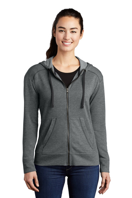 Sport-Tek ® Women's PosiCharge ® Tri-Blend Wicking Fleece Full-Zip Hooded Jacket