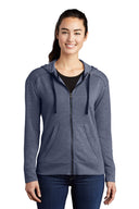 Chaqueta con capucha y cremallera completa de forro polar PosiCharge® Tri-Blend Wicking para mujer Sport-Tek®