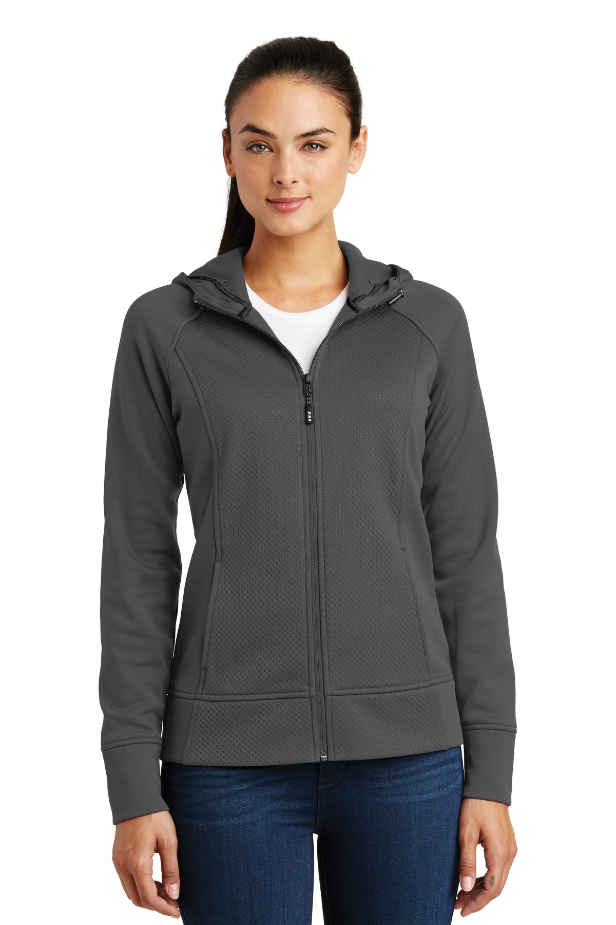 Sport-Tek® Ladies Rival Tech Fleece Full-Zip Hooded Jacket