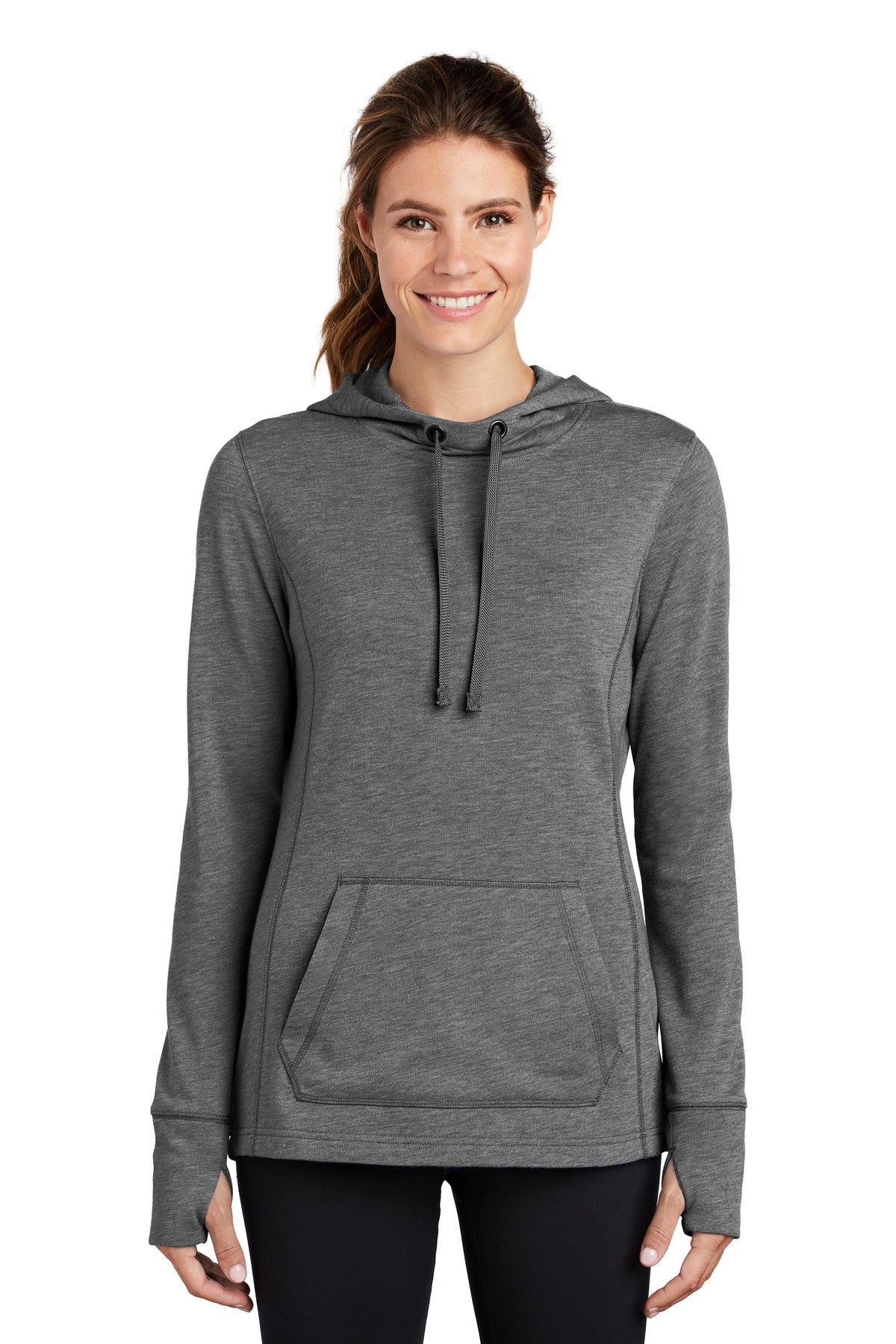 Sport-Tek ® Women's PosiCharge ® Tri-Blend Wicking Fleece Hooded Pullover