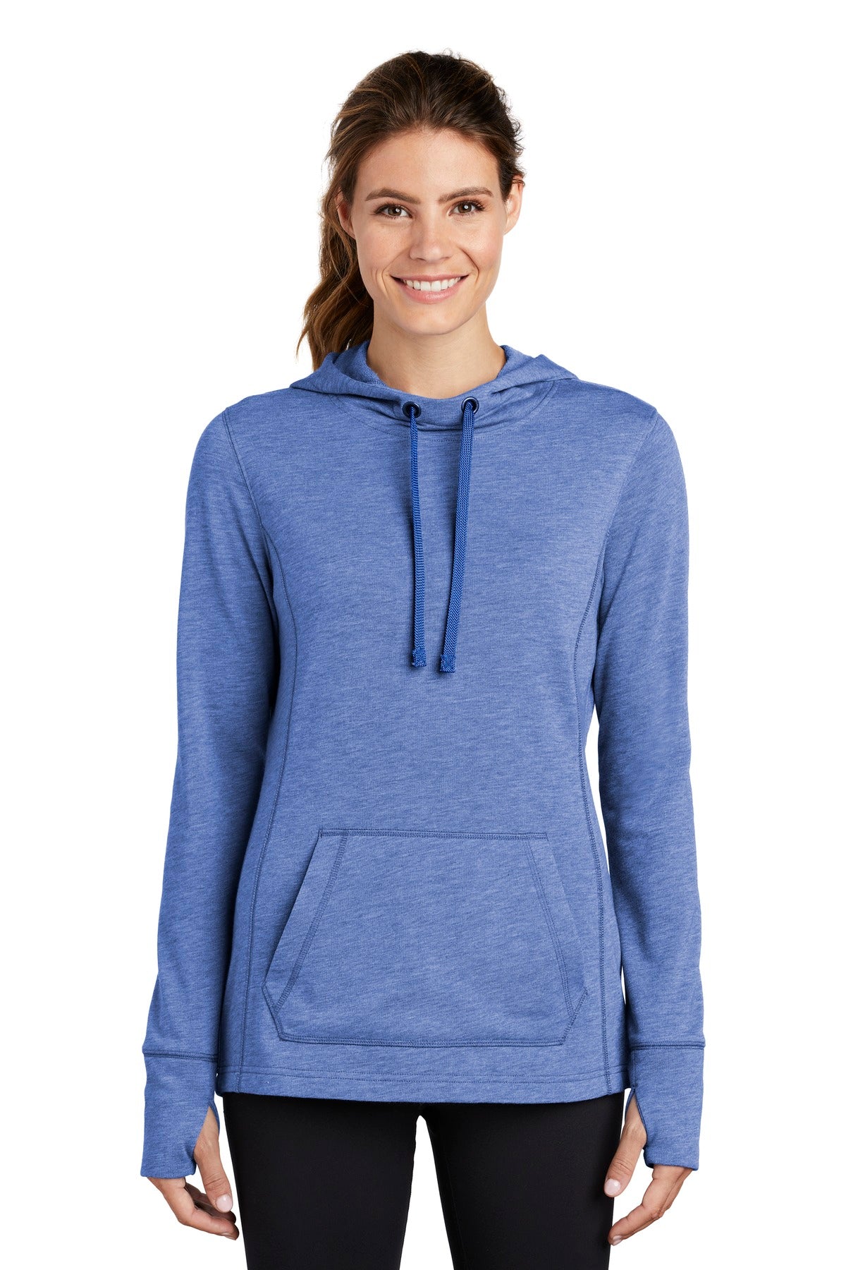 Sport-Tek ® Women's PosiCharge ® Tri-Blend Wicking Fleece Hooded Pullover