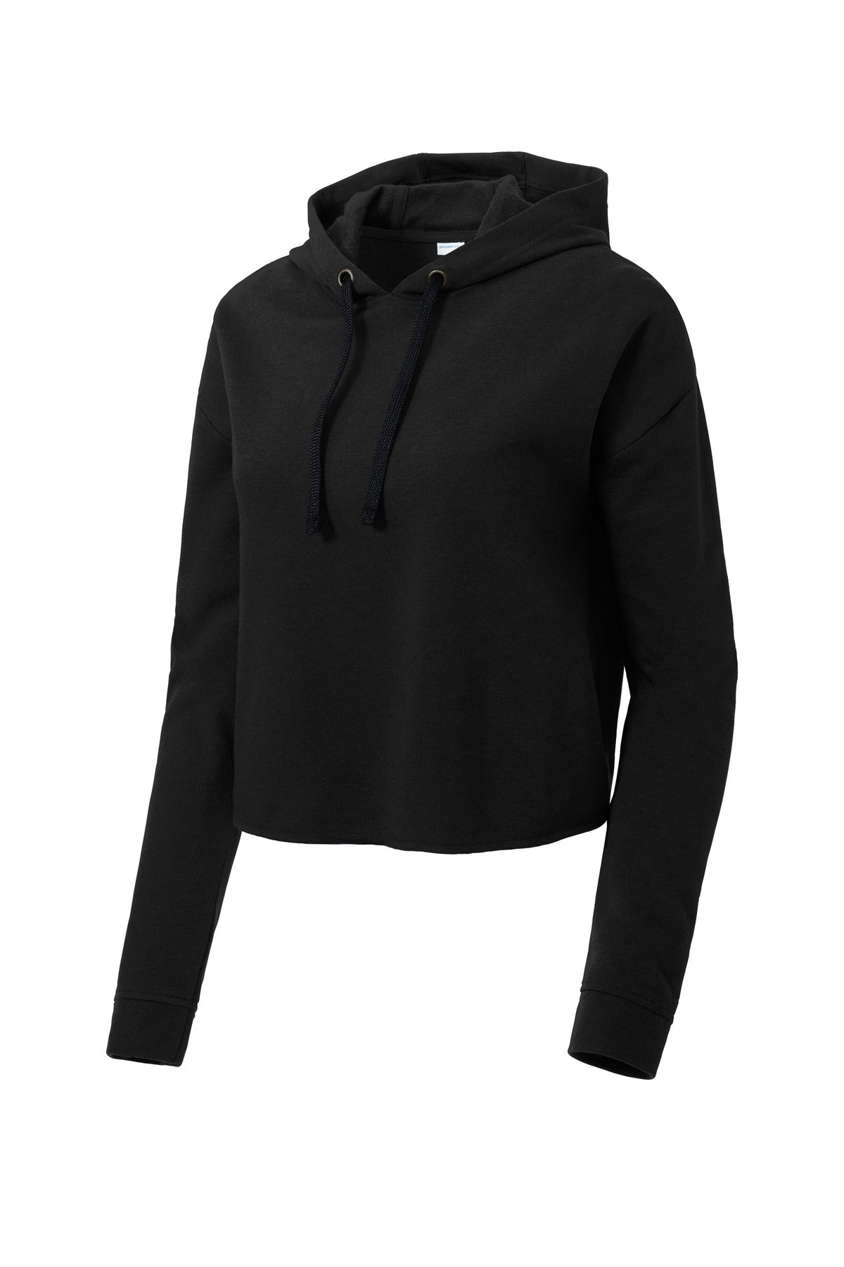 Sport-Tek ® Women's PosiCharge ® Tri-Blend Wicking Fleece Crop Hooded Pullover