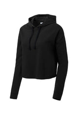 Sport-Tek ® Women's PosiCharge ® Tri-Blend Wicking Fleece Crop Hooded Pullover
