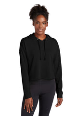 Sport-Tek ® Women's PosiCharge ® Tri-Blend Wicking Fleece Crop Hooded Pullover