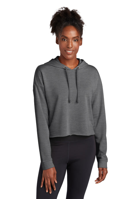Sport-Tek ® Women's PosiCharge ® Tri-Blend Wicking Fleece Crop Hooded Pullover