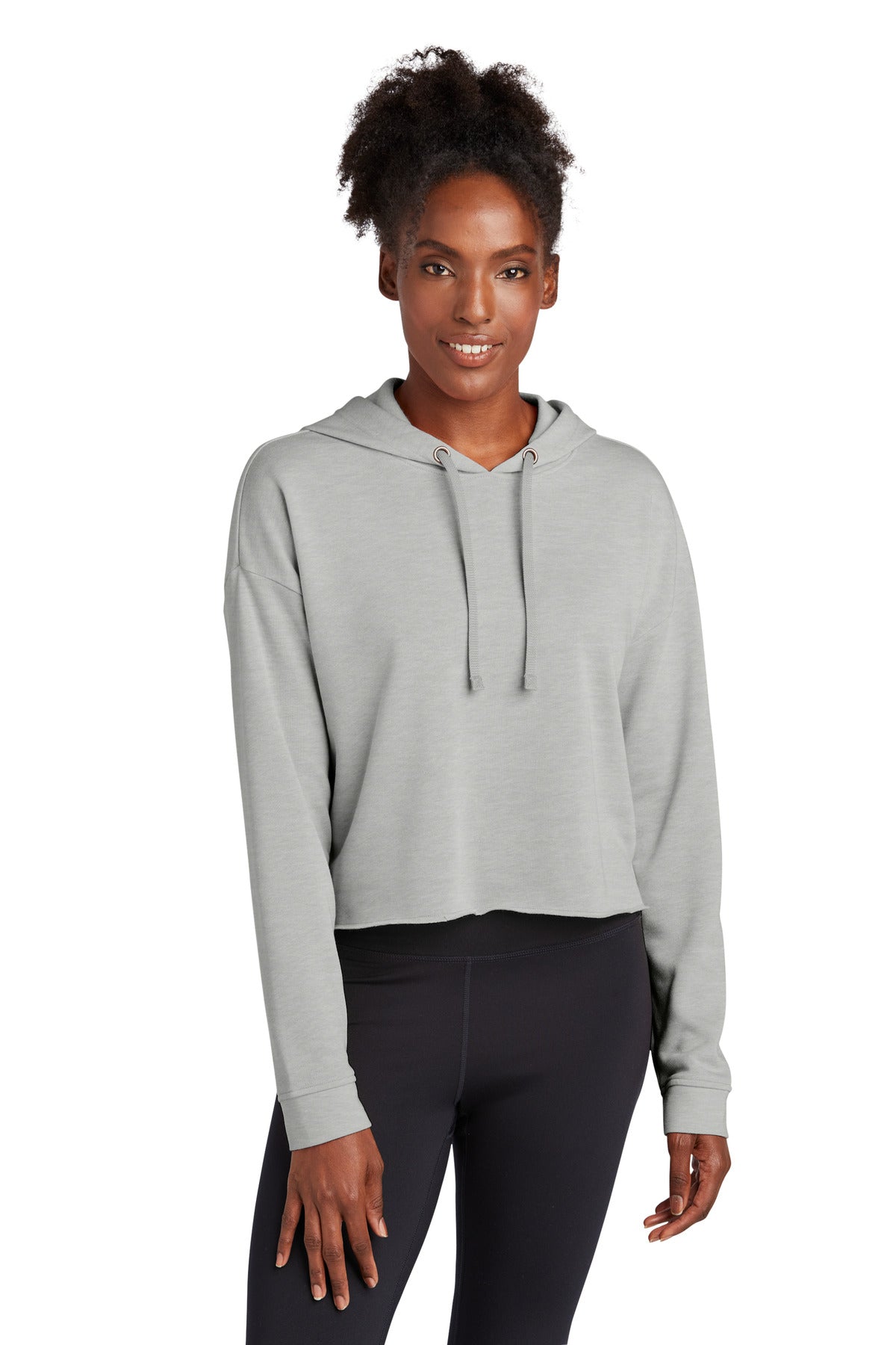 Sport-Tek ® Women's PosiCharge ® Tri-Blend Wicking Fleece Crop Hooded Pullover