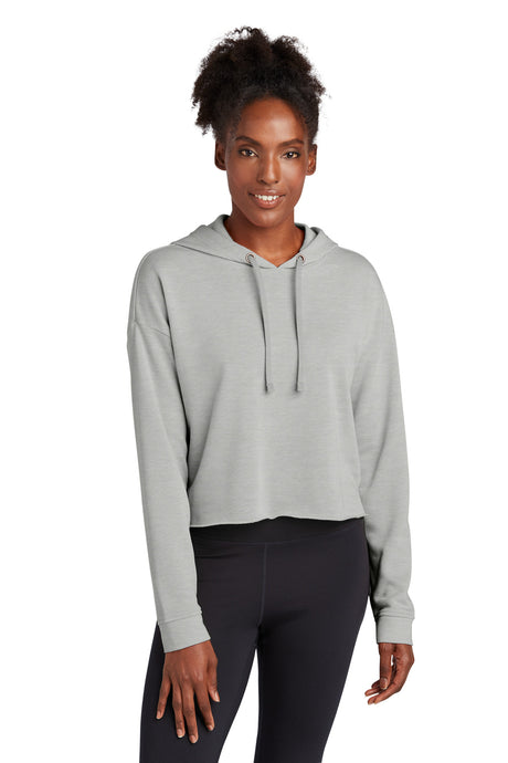 Sport-Tek ® Women's PosiCharge ® Tri-Blend Wicking Fleece Crop Hooded Pullover