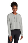 Sport-Tek ® Women's PosiCharge ® Tri-Blend Wicking Fleece Crop Hooded Pullover
