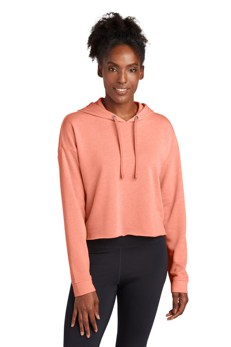 Sport-Tek ® Women's PosiCharge ® Tri-Blend Wicking Fleece Crop Hooded Pullover