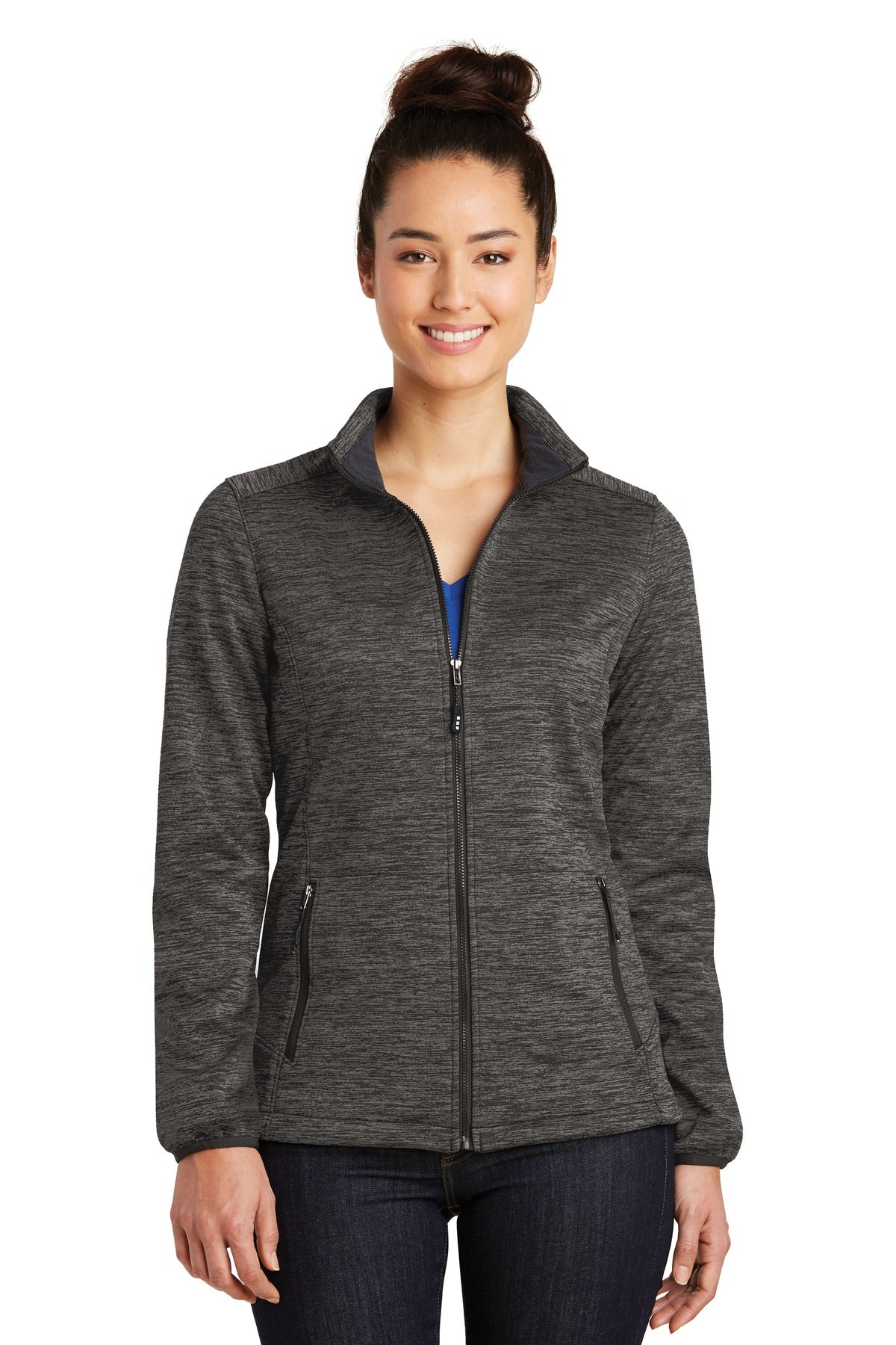 Sport-Tek® Women's PosiCharge® Electric Heather Soft Shell Jacket