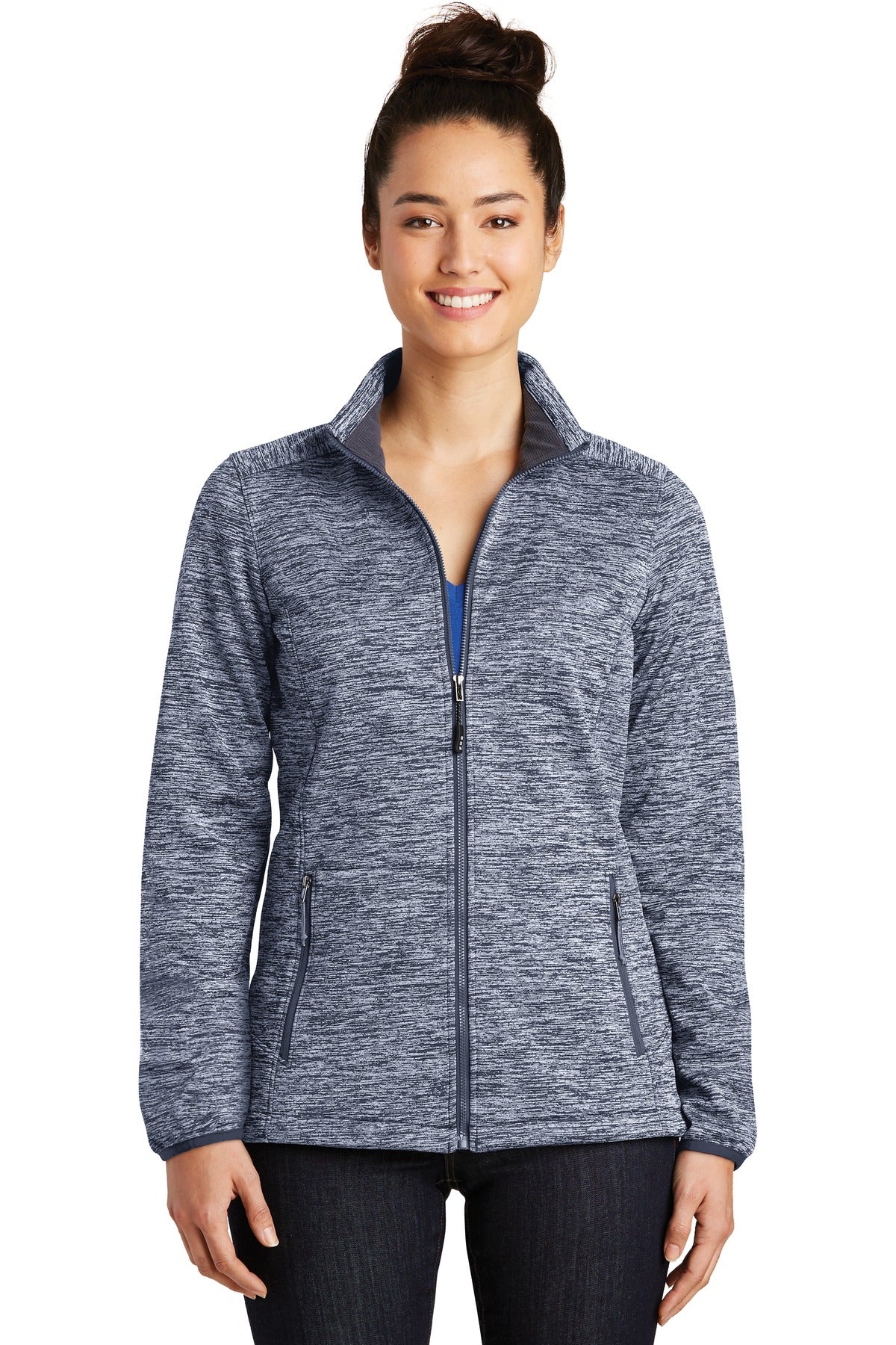 Sport-Tek® Women's PosiCharge® Electric Heather Soft Shell Jacket