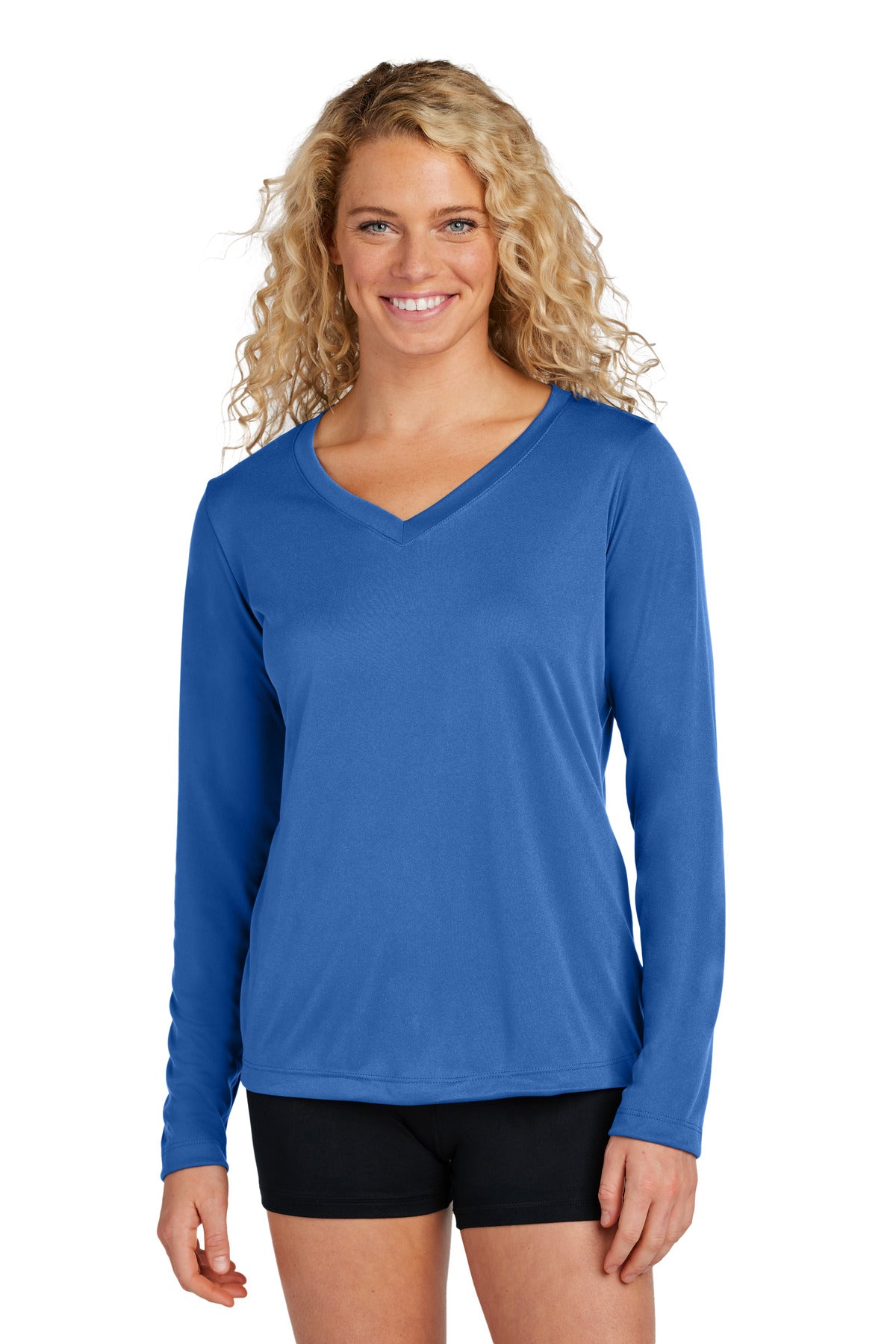 Sport-Tek® Women's Long Sleeve PosiCharge® Competitor™ V-Neck Tee