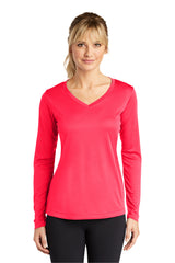 Sport-Tek® Women's Long Sleeve PosiCharge® Competitor™ V-Neck Tee