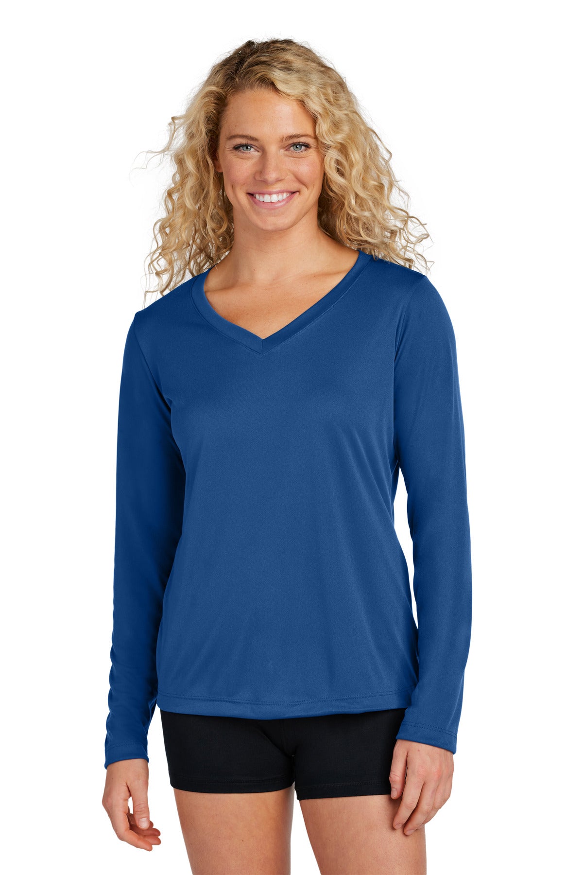 Sport-Tek® Women's Long Sleeve PosiCharge® Competitor™ V-Neck Tee