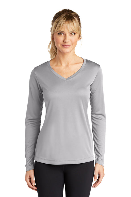 Sport-Tek® Women's Long Sleeve PosiCharge® Competitor™ V-Neck Tee