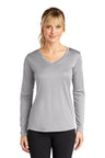 Sport-Tek® Women's Long Sleeve PosiCharge® Competitor™ V-Neck Tee