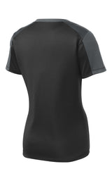 Sport-Tek® Ladies PosiCharge® Competitor™ Sleeve-Blocked V-Neck Tee