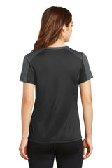 Sport-Tek® Ladies PosiCharge® Competitor™ Sleeve-Blocked V-Neck Tee