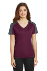 Sport-Tek® Ladies PosiCharge® Competitor™ Sleeve-Blocked V-Neck Tee