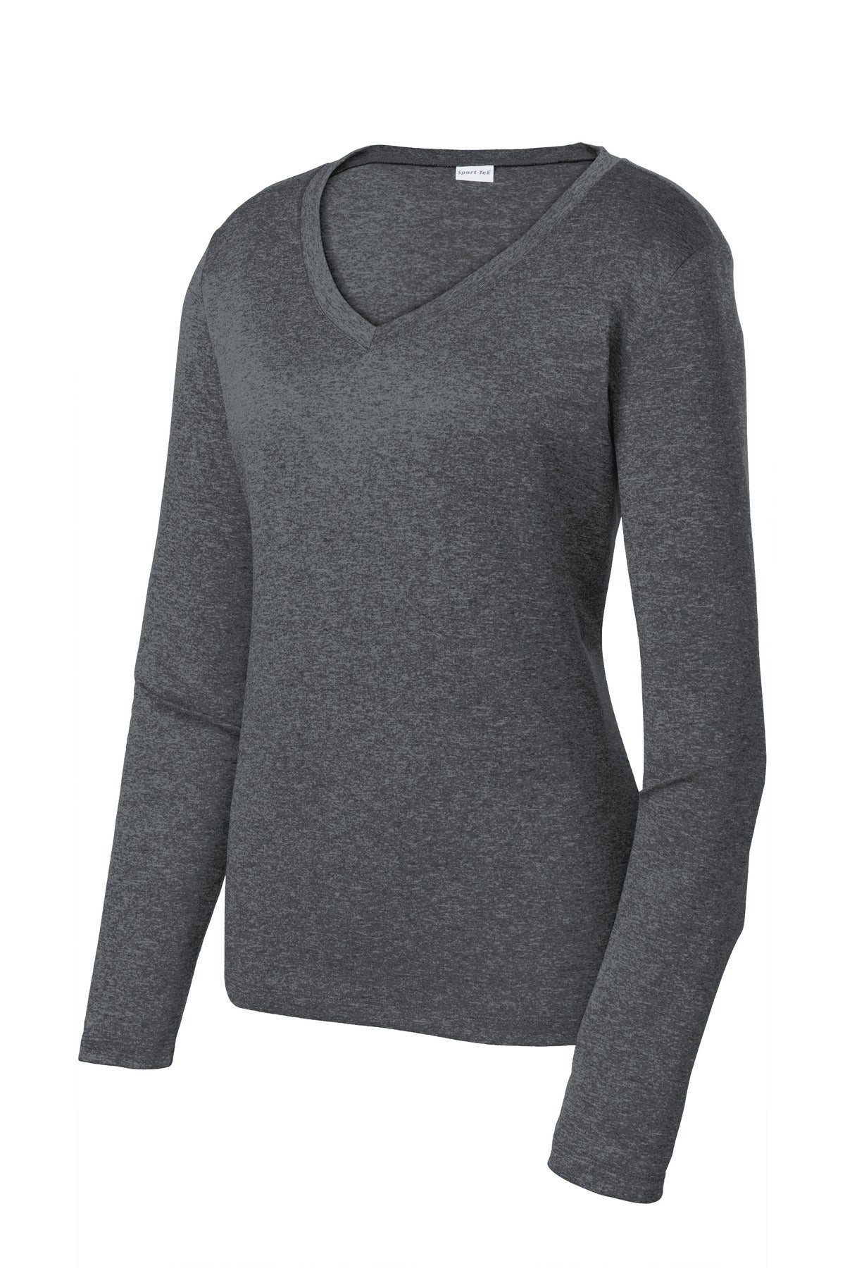 Sport-Tek® Ladies Long Sleeve Heather Contender™ V-Neck Tee