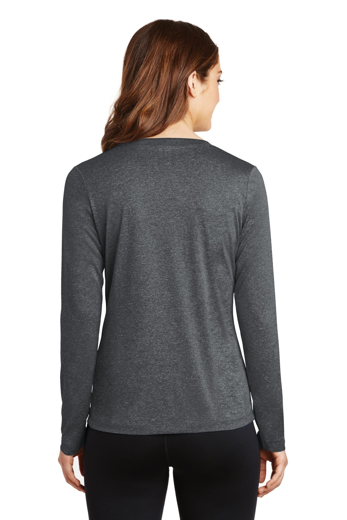 Sport-Tek® Ladies Long Sleeve Heather Contender™ V-Neck Tee